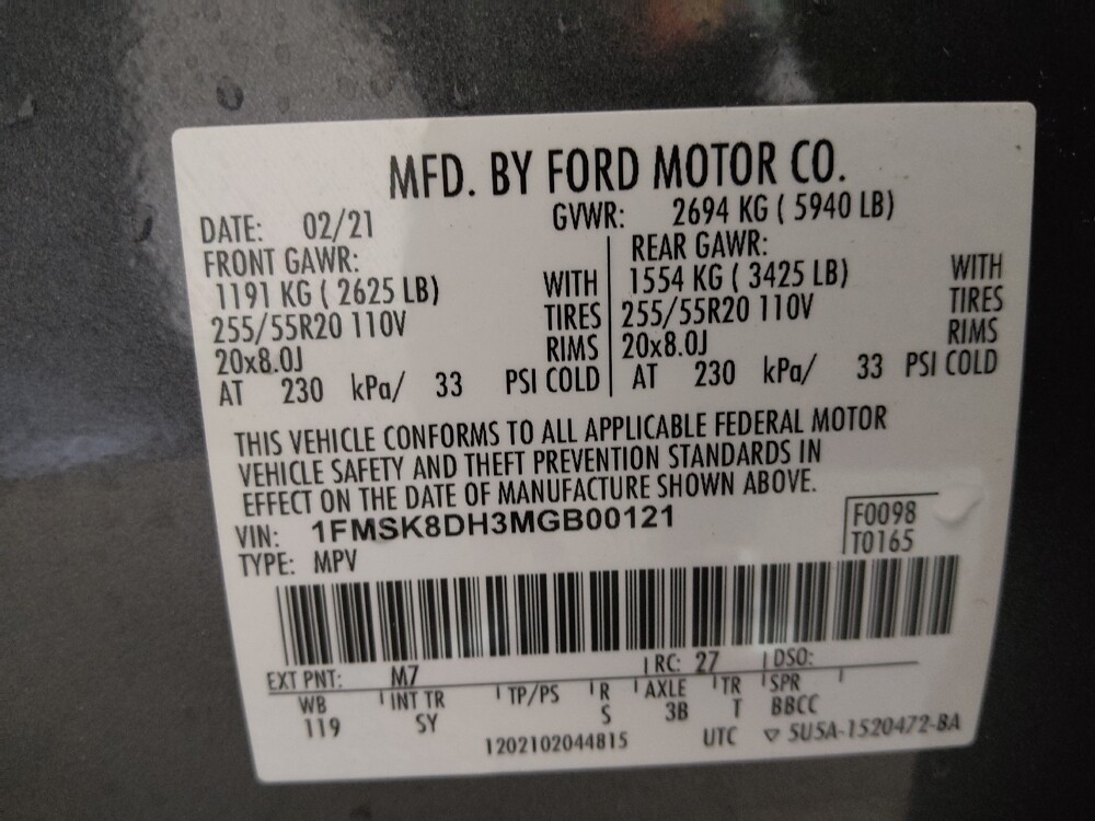 2021 Ford Explorer in Union City, GA 30291 - 18127903 33