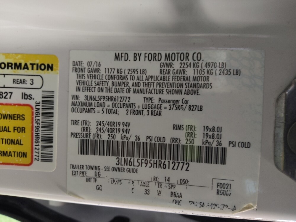 2017 Lincoln MKZ in Clearwater, FL 33764 - 18128004 33