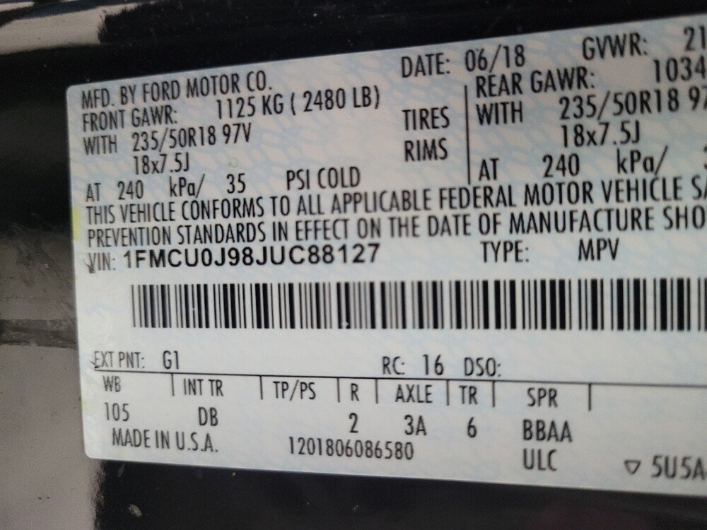 2018 Ford Escape in Las Vegas, NV 89102 - 18128006 33