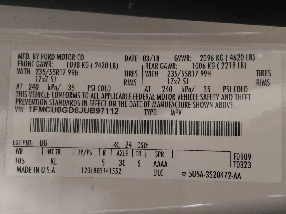 2018 Ford Escape in Ocala, FL 34471 - 18128034 33