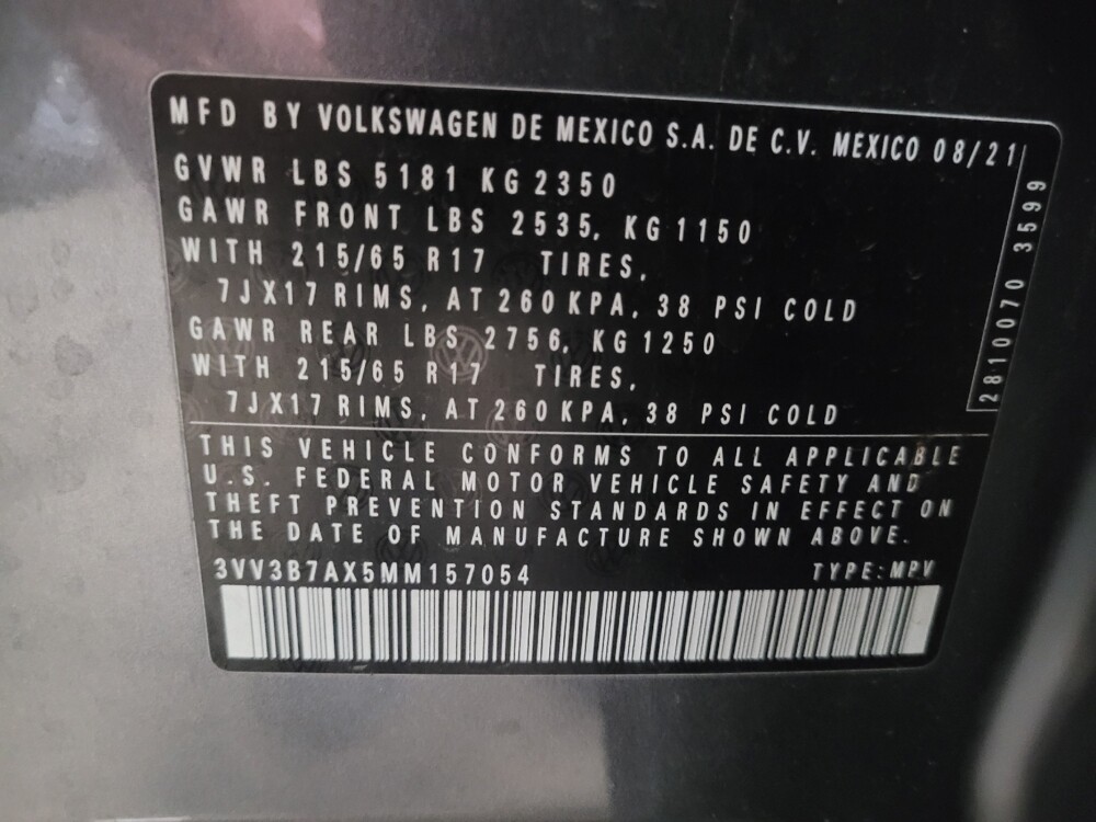 2021 Volkswagen Tiguan in Henrico, VA 23223 - 18128237 33