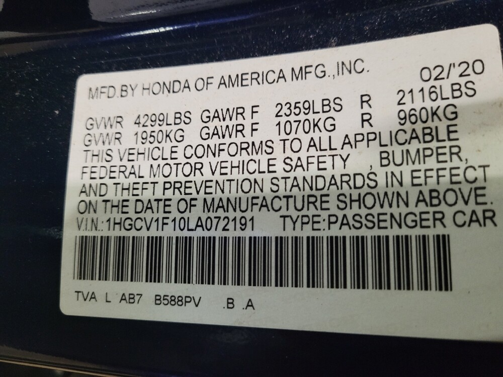 2020 Honda Accord in New Castle, DE 19720 - 18128251 33