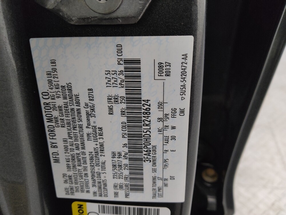 2020 Ford Fusion in Independence, MO 64055 - 18128302 33