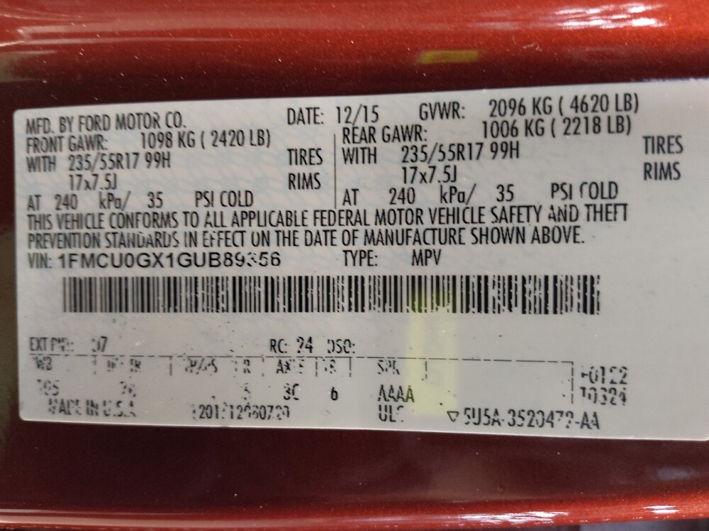 2016 Ford Escape in Lakeland, FL 33815 - 18128416 33