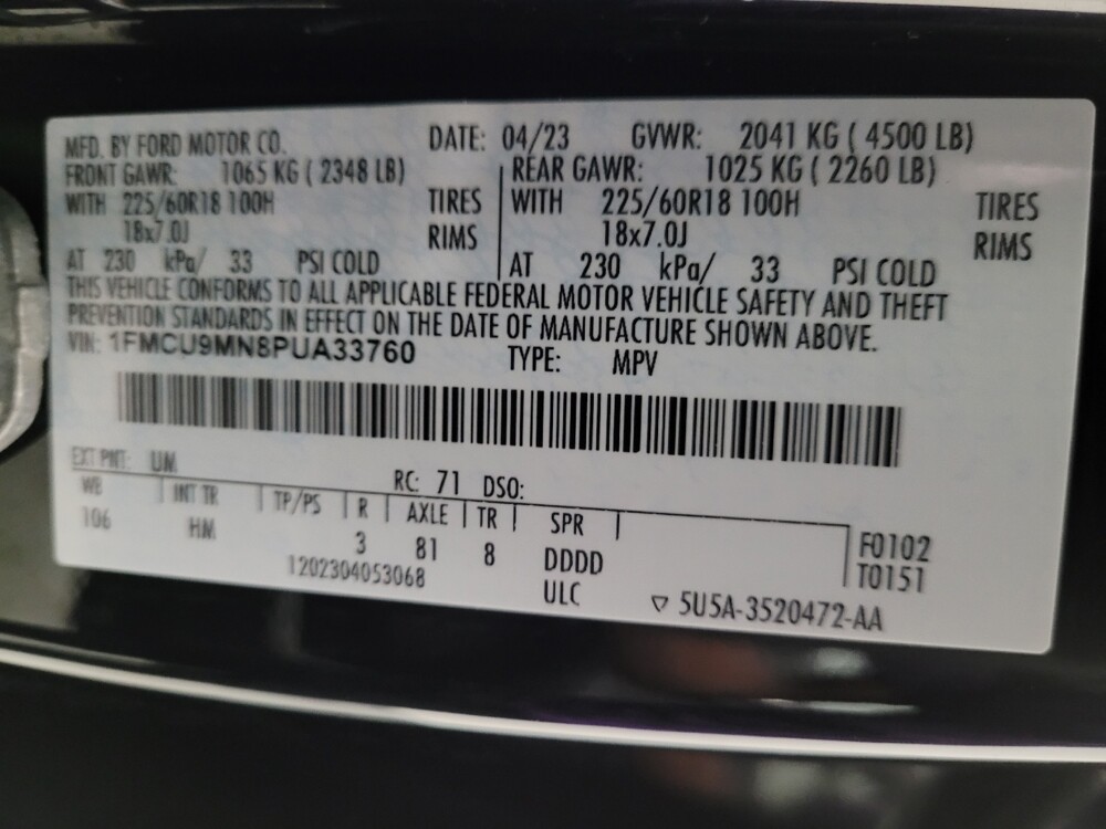 2023 Ford Escape in Riverside, CA 92504 - 18128417 33