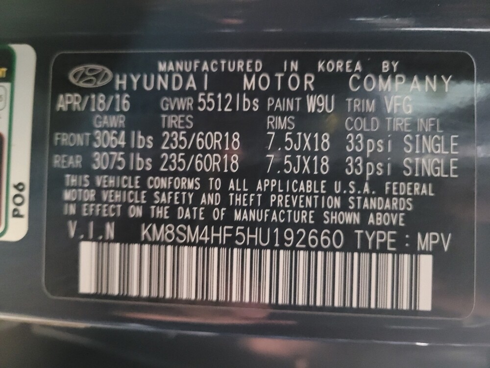2017 Hyundai Santa Fe in Montclair, CA 91763 - 18128419 33