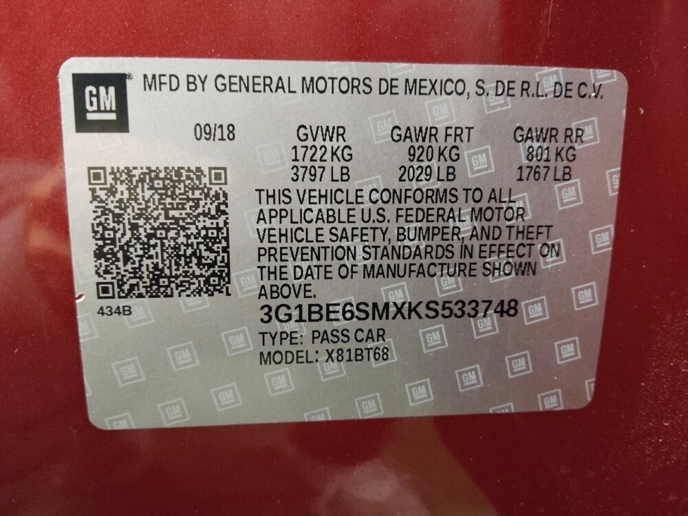 2019 Chevrolet Cruze in Live Oak, TX 78233 - 18128470 33