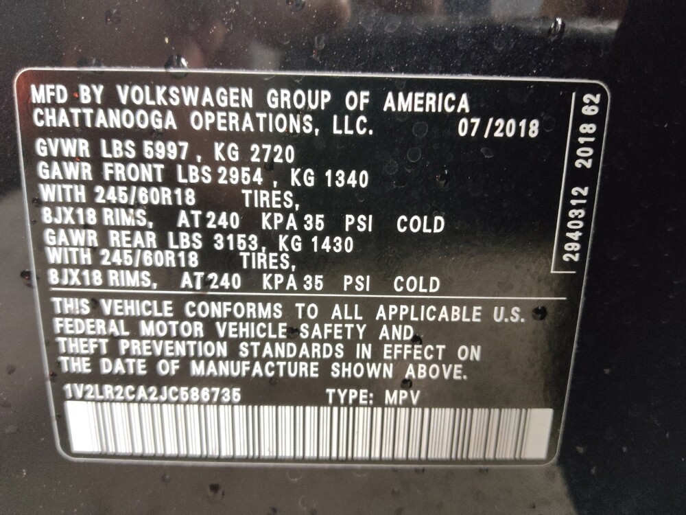 2018 Volkswagen Atlas in Fayetteville, NC 28304 - 18128517 33