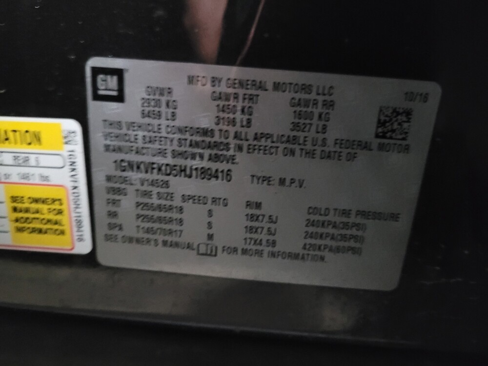 2017 Chevrolet Traverse in Williamstown, NJ 8094 - 18128604 33