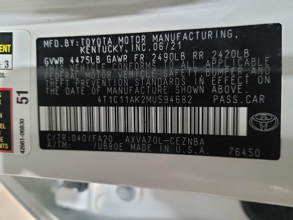 2021 Toyota Camry in Richmond, VA 23235 - 18128617 33