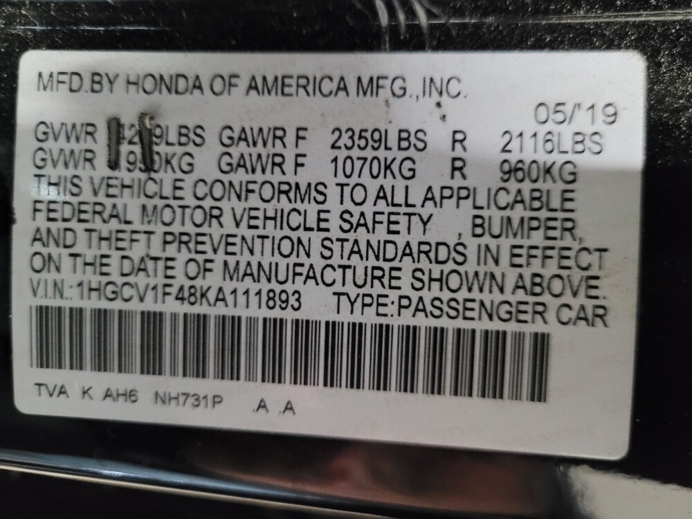 2019 Honda Accord in New Castle, DE 19720 - 18128619 33