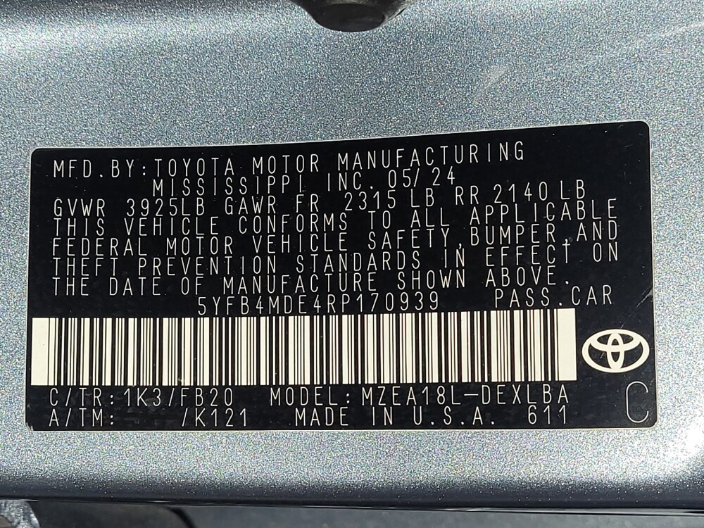 2024 Toyota Corolla in Savannah, GA 31419 - 18128736 33