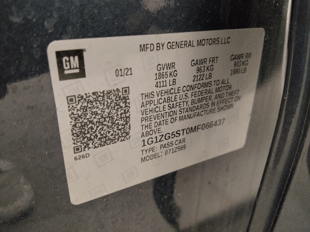 2021 Chevrolet Malibu in Albany, GA 31705 - 18128769 33