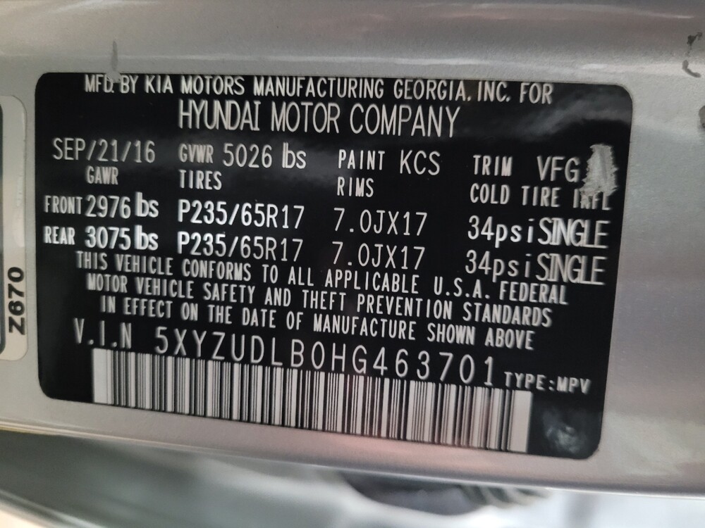 2017 Hyundai Santa Fe in Glen Burnie, MD 21061 - 18128793 33