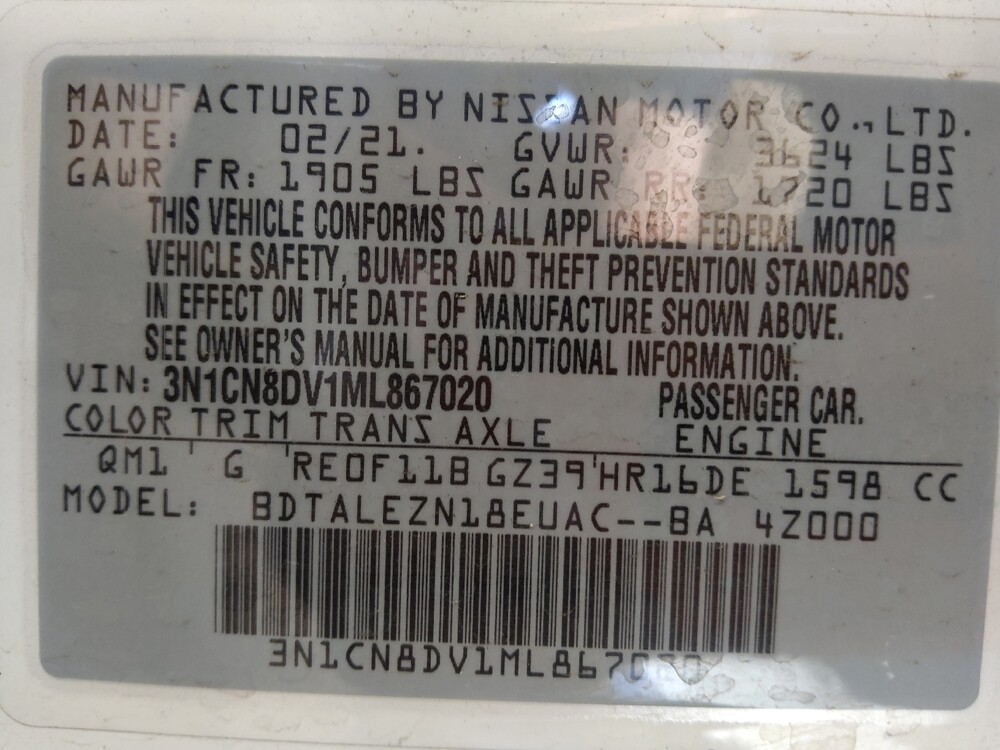 2021 Nissan Versa in Glendale, AZ 85301 - 18128797 33