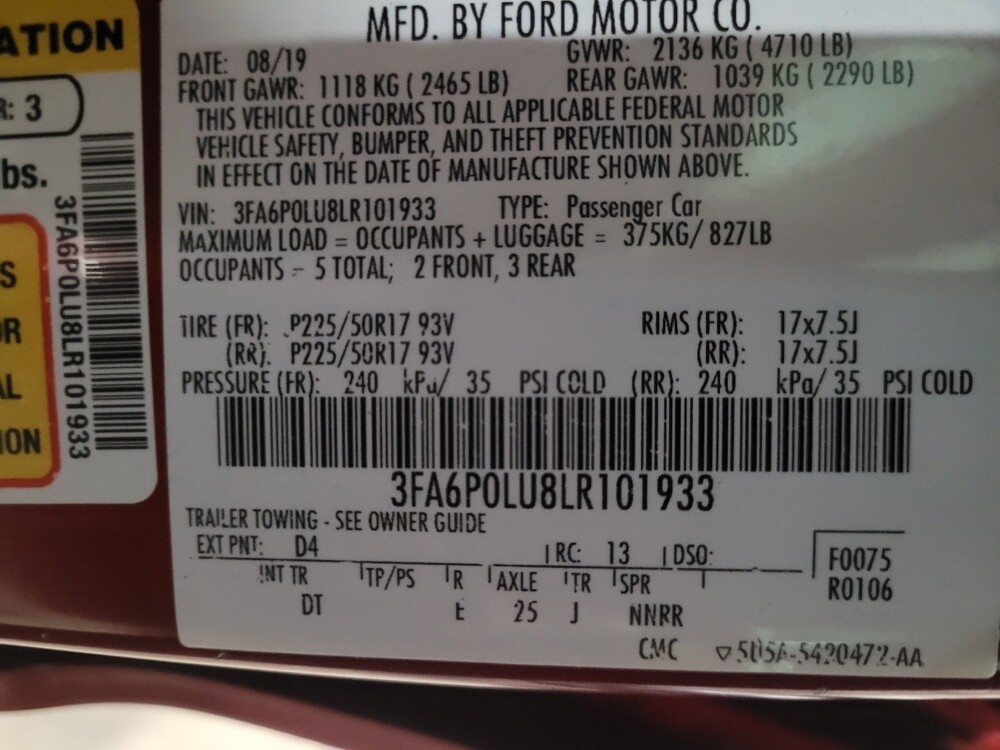 2020 Ford Fusion in Williamstown, NJ 8094 - 18128837 33