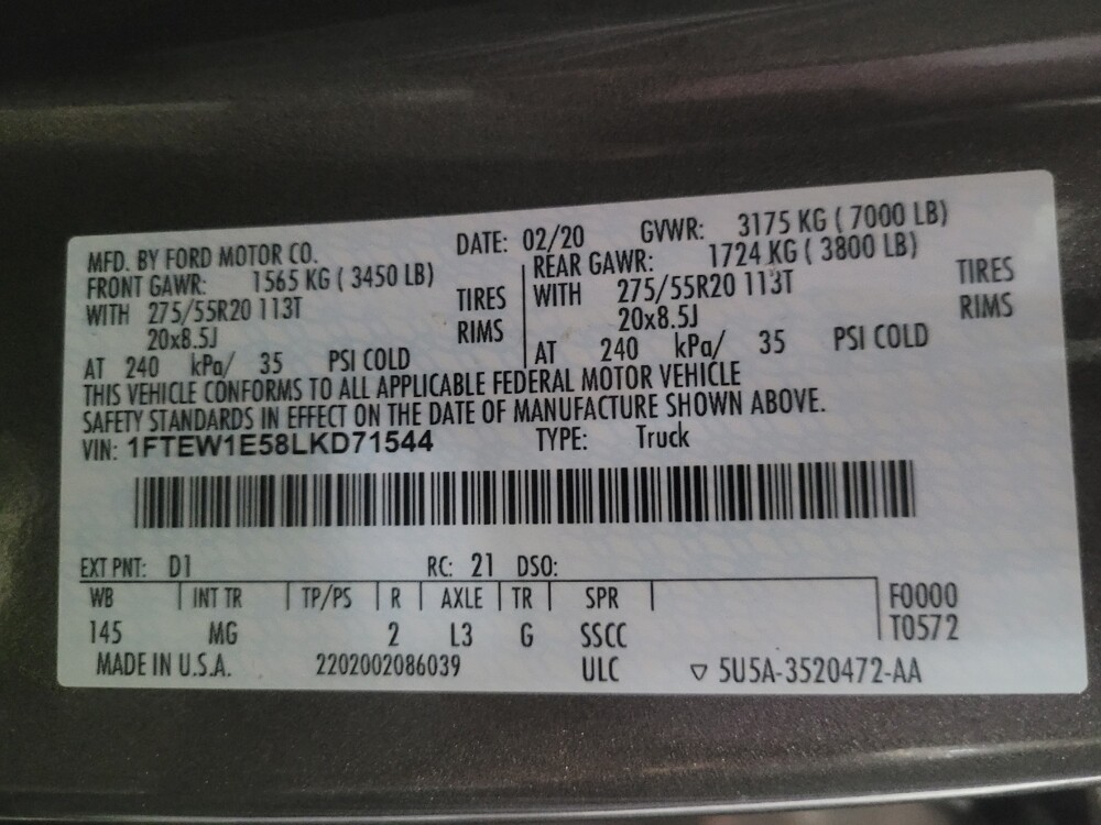 2020 Ford F150 in Augusta, GA 30907 - 18128976 33