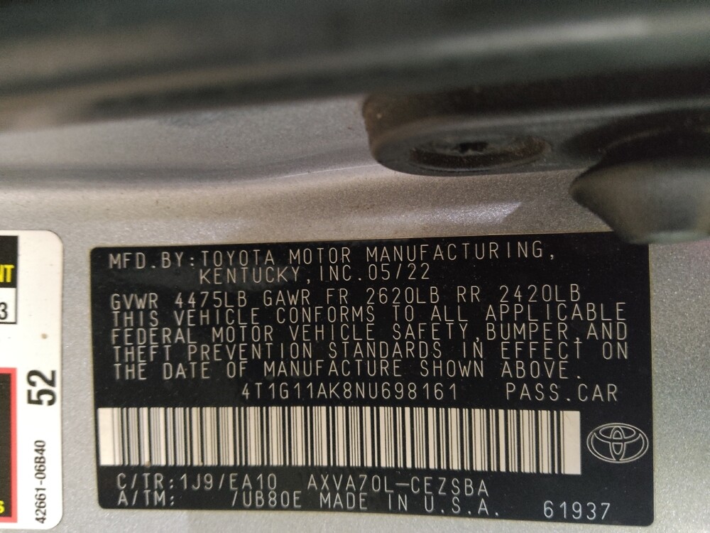 2022 Toyota Camry in Knoxville, TN 37923 - 18128999 33