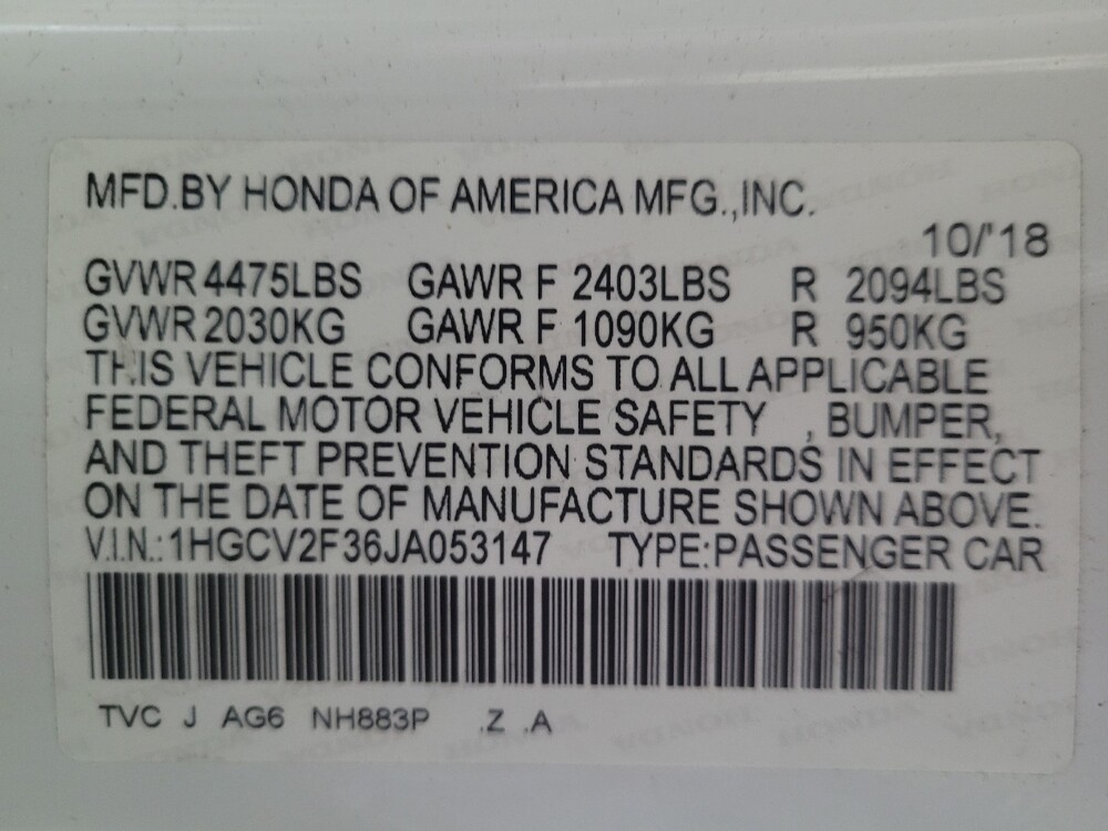 2018 Honda Accord in Conyers, GA 30094 - 18129008 33