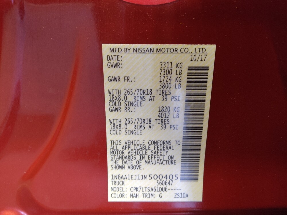 2018 Nissan Titan in Chandler, AZ 85225 - 18129075 33