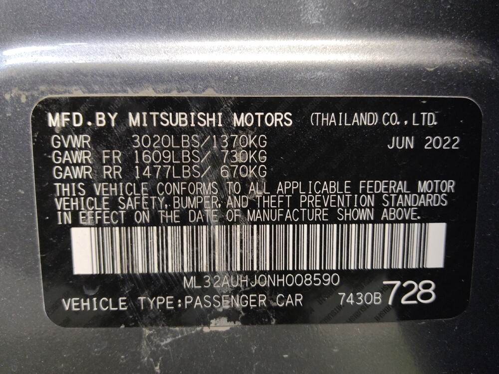 2022 Mitsubishi Mirage in Tampa, FL 33619 - 18129096 33