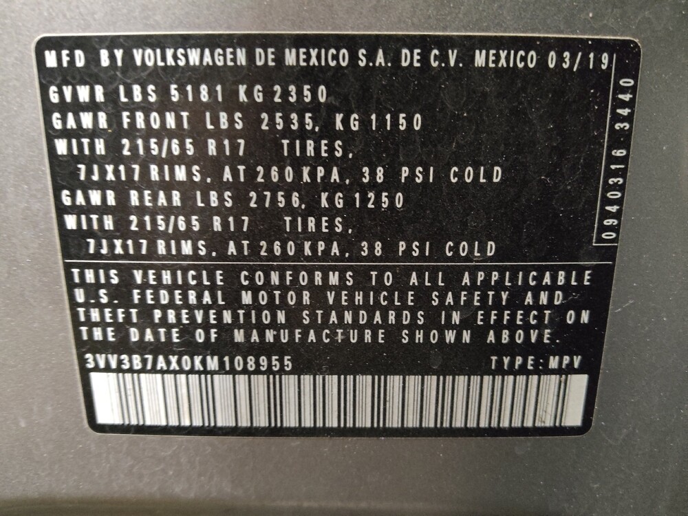 2019 Volkswagen Tiguan in Mobile, AL 36606 - 18129133 33