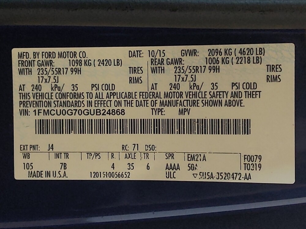 2016 Ford Escape in Pensacola, FL 32505 - 18129136 33