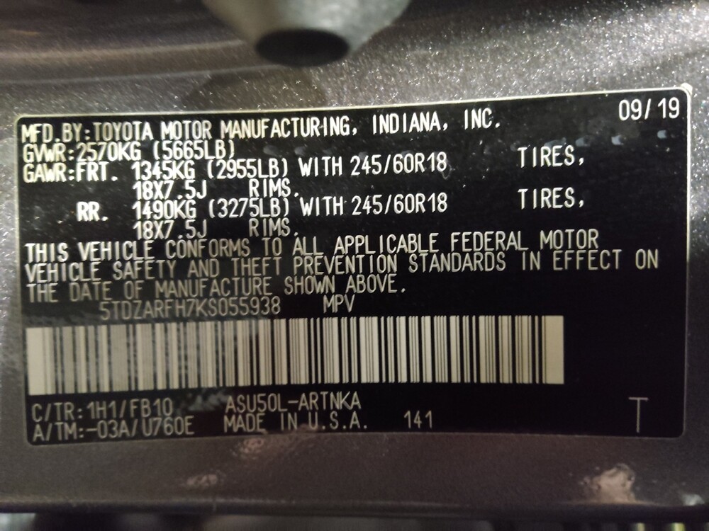 2019 Toyota Highlander in Gainesville, FL 32609 - 18129142 33