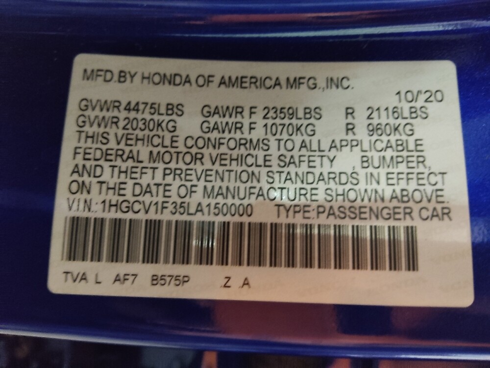 2020 Honda Accord in Charleston, SC 29414 - 18129220 33