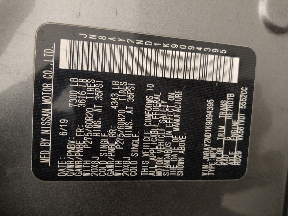 2019 Nissan Armada in Albuquerque, NM 87123 - 18129233 33