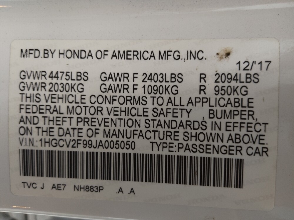 2018 Honda Accord in Colorado Springs, CO 80909 - 18129238 33