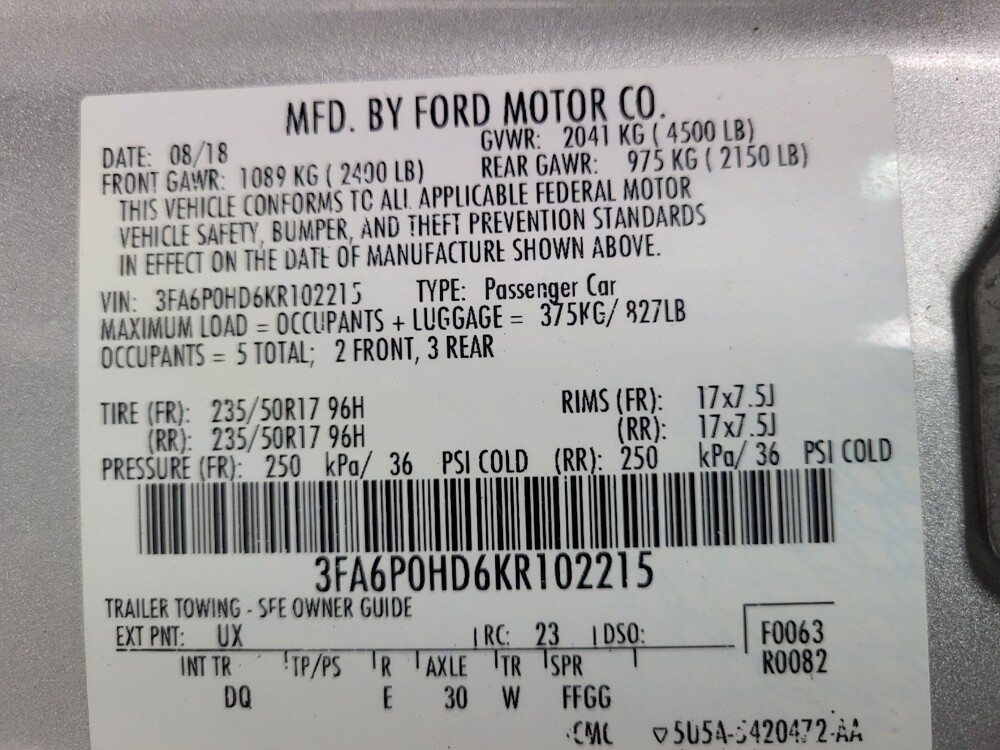 2019 Ford Fusion in Madison, TN 37115 - 18129263 33