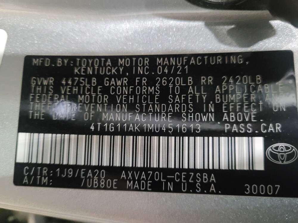 2021 Toyota Camry in Richmond, VA 23235 - 18129356 33