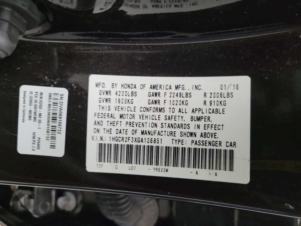 2016 Honda Accord in Grand Rapids, MI 49508 - 18129437 33