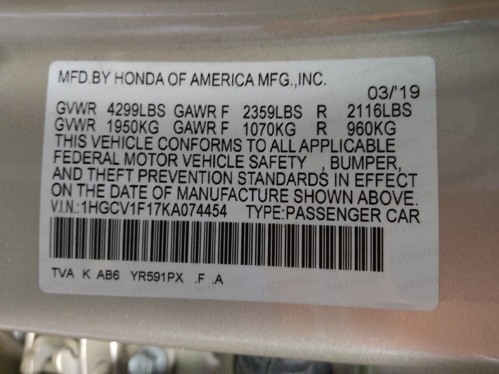 2019 Honda Accord in Phoenix, AZ 85015 - 18129547 33