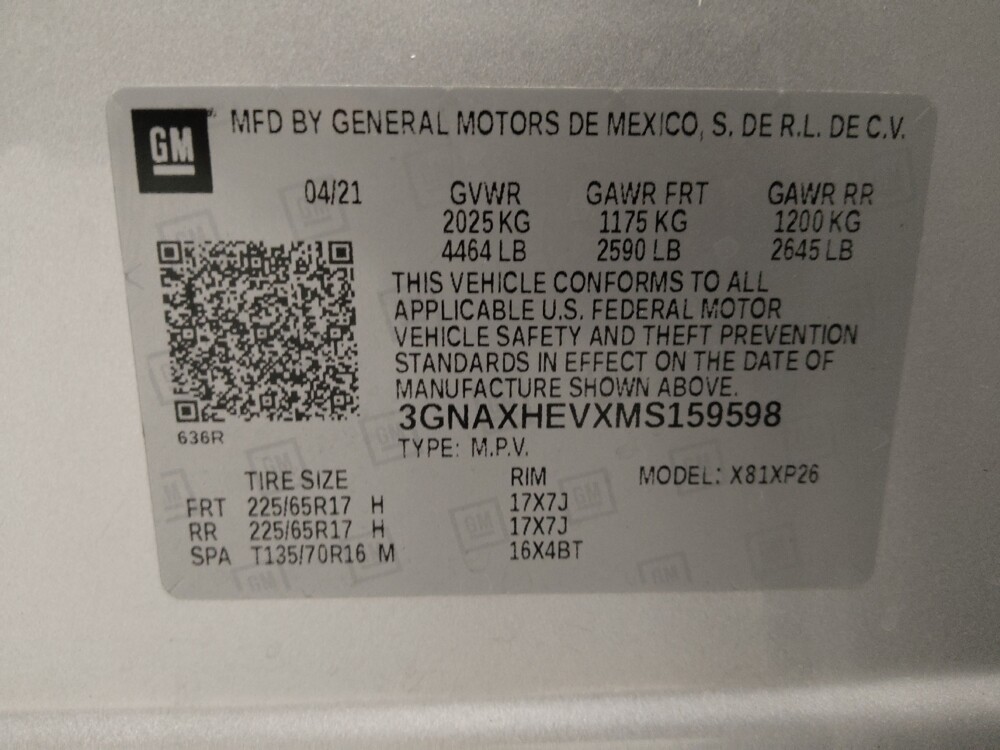 2021 Chevrolet Equinox in Tucson, AZ 85705 - 18129598 33