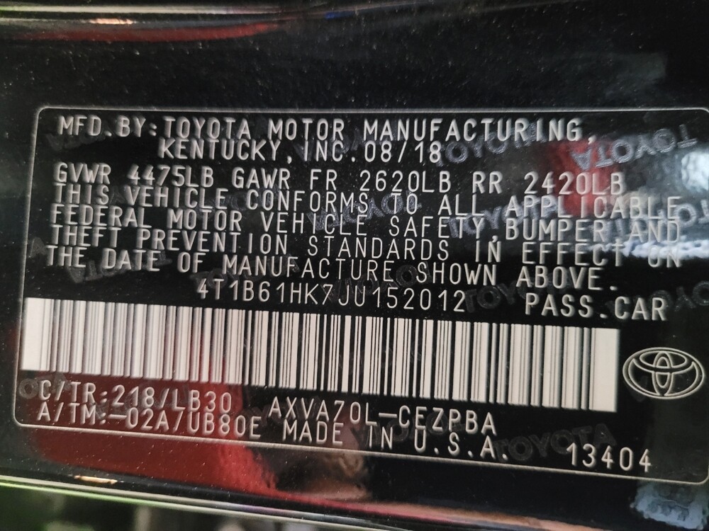 2018 Toyota Camry in Glendale, AZ 85301 - 18129600 33