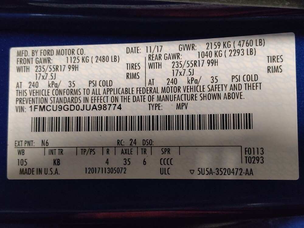 2018 Ford Escape in Hialeah, FL 33014 - 18129623 33