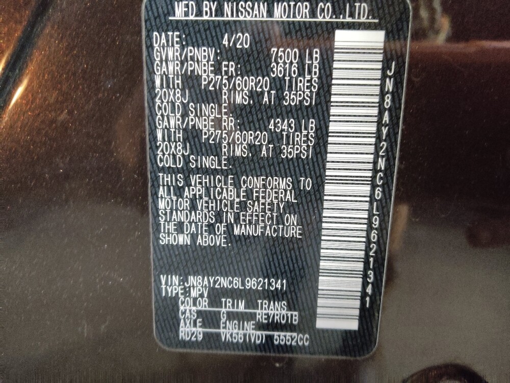 2020 Nissan Armada in Gastonia, NC 28056 - 18129647 33