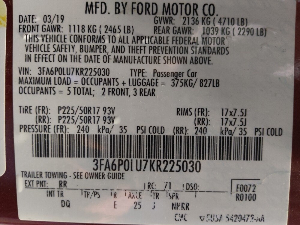 2019 Ford Fusion in Houston, TX 77074 - 18129657 33