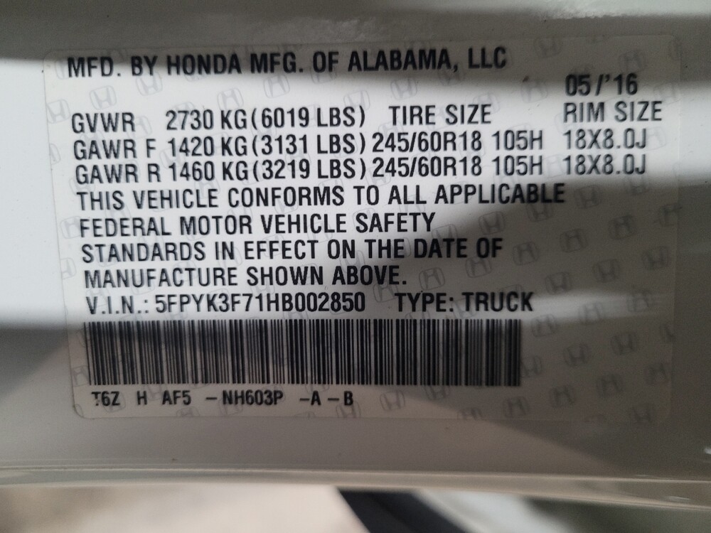 2017 Honda Ridgeline in Williamstown, NJ 8094 - 18129717 33