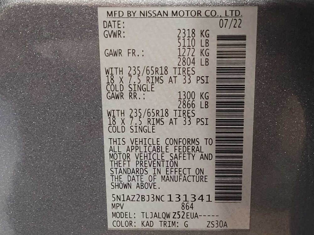 2022 Nissan Murano in Ocala, FL 34471 - 18129788 33