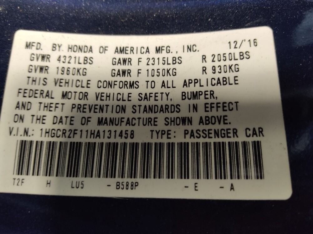 2017 Honda Accord in Tucson, AZ 85705 - 18129836 33