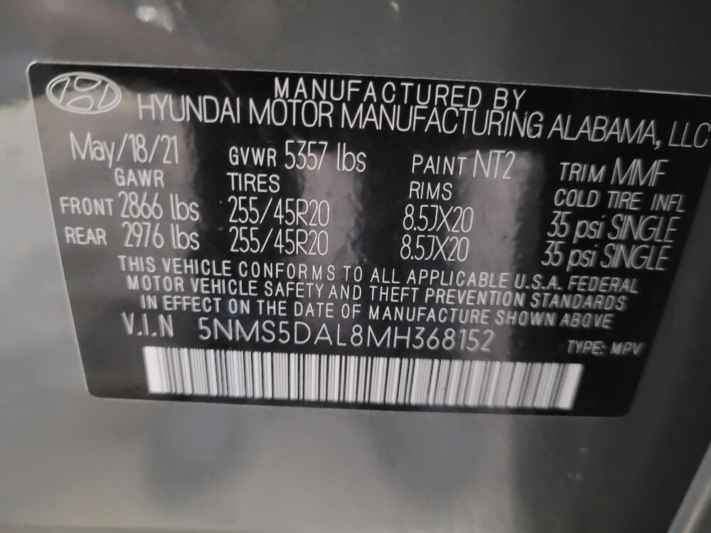 2021 Hyundai Santa Fe in Newport News, VA 23601 - 18129842 33