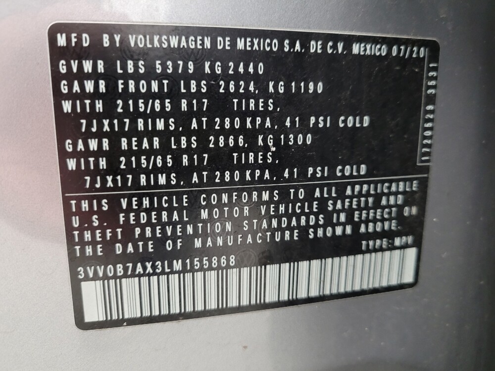 2020 Volkswagen Tiguan in Taylor, MI 48180 - 18129850 33