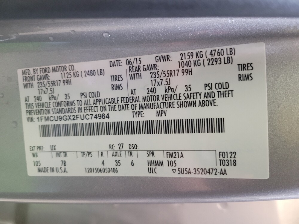 2015 Ford Escape in Lexington, KY 40509 - 18129873 33