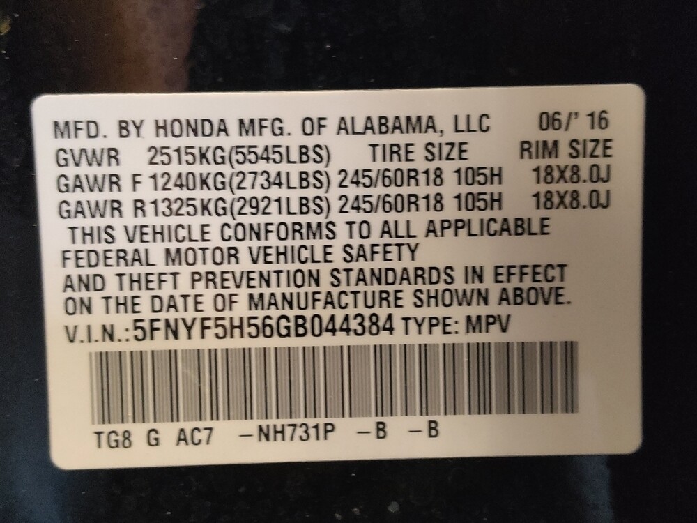 2016 Honda Pilot in Orlando, FL 32808 - 18129897 33