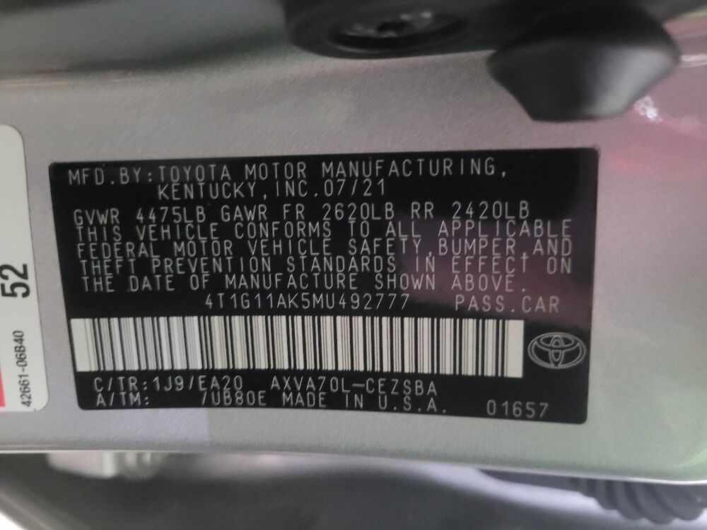 2021 Toyota Camry in Augusta, GA 30907 - 18129928 33
