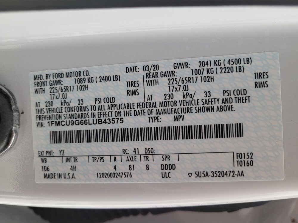 2020 Ford Escape in Peoria, IL 61615 - 18129950 33