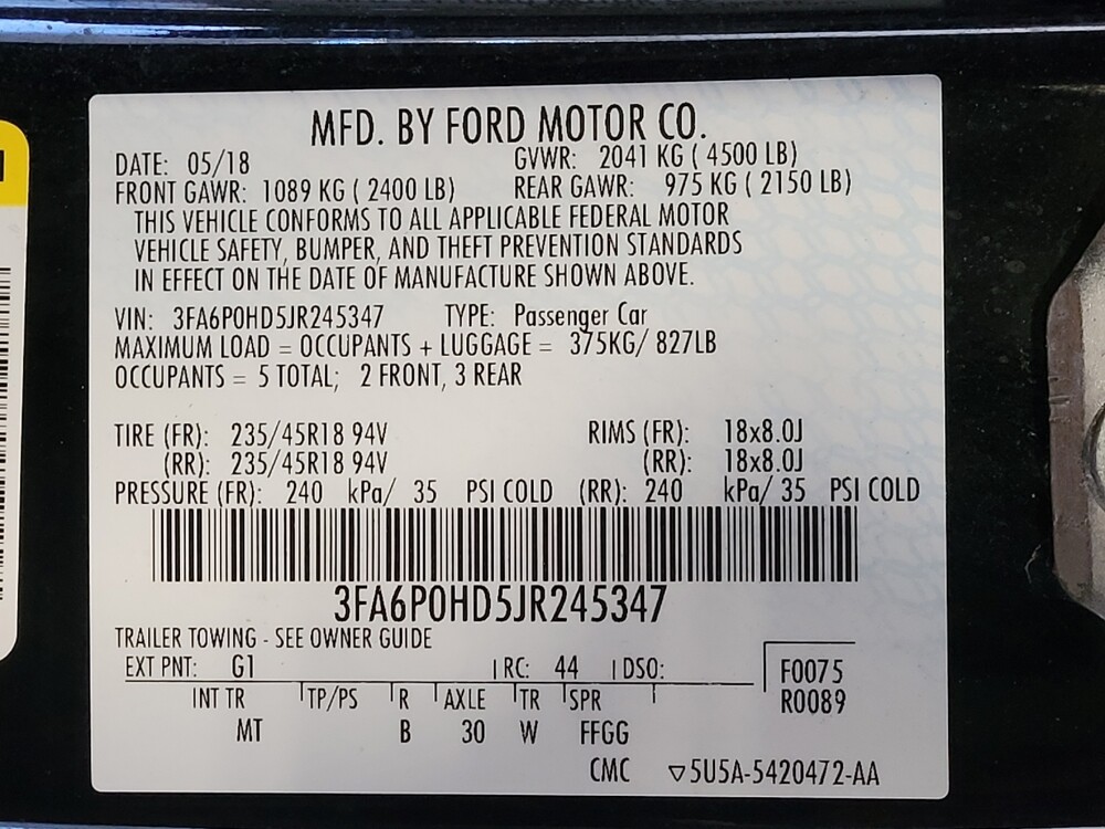 2018 Ford Fusion in Savannah, GA 31419 - 18129978 33